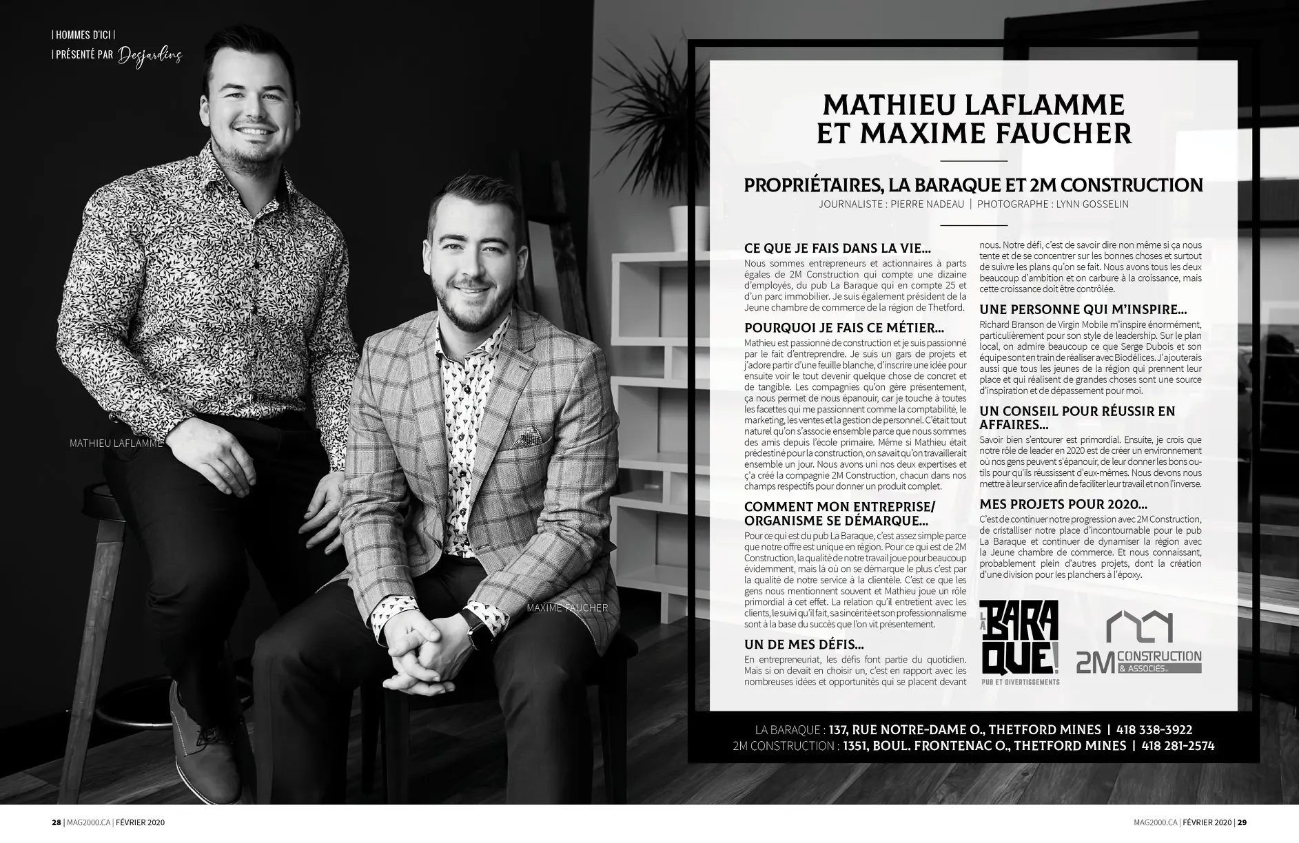 Publicité magazine propriétaires Mathieu Maxime