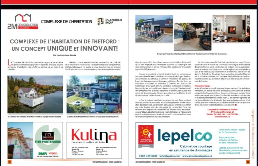Article cahier magazine complexe habitation 2m construction